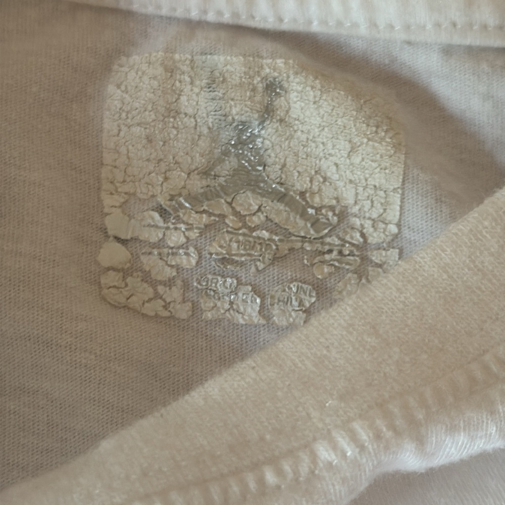 Jordan White Tee with Black Label Design - Picture 3 of 5